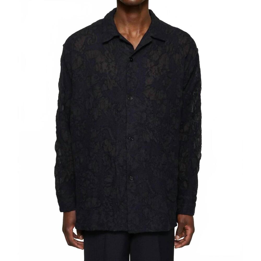 NEW CMMN SWDN ario long-sleeve shirt in navy